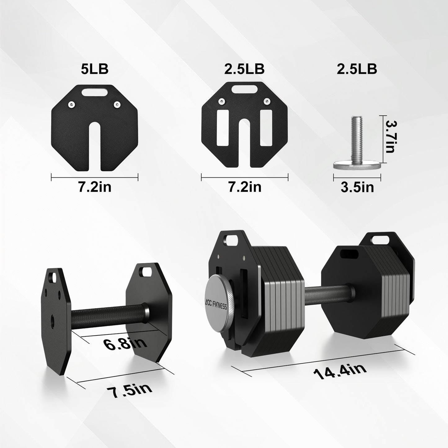 90LB Octagonal Dumbbells