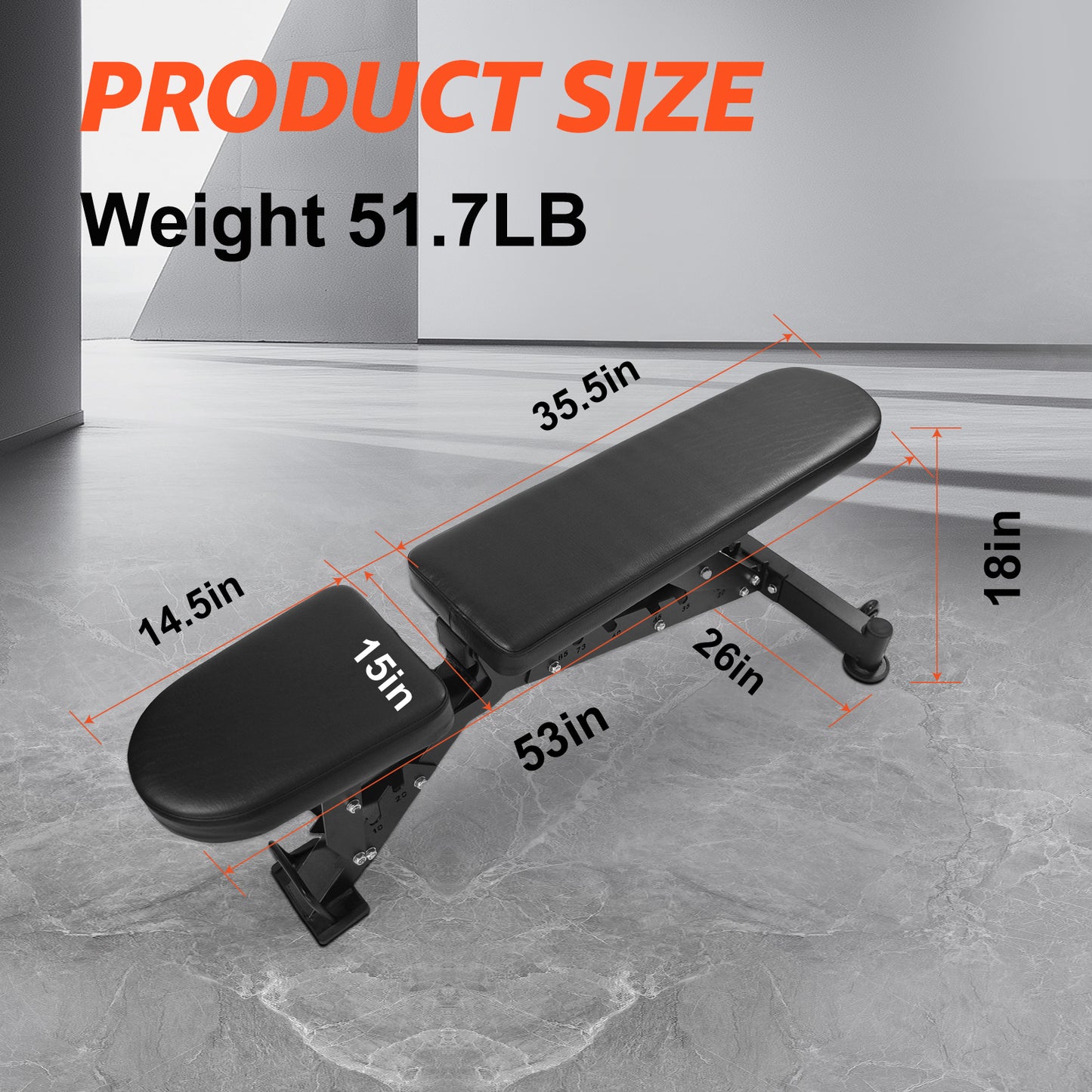 Adjustable Weight Bench, 1000LBS Weight Capacity Heavy-Duty Strength Training Bench, 8 Backrest & 3 Sitting Positions, Flat/Incline/Decline/Upright for Full Body Workout for Home Gym Dumbbell Exercise Black
