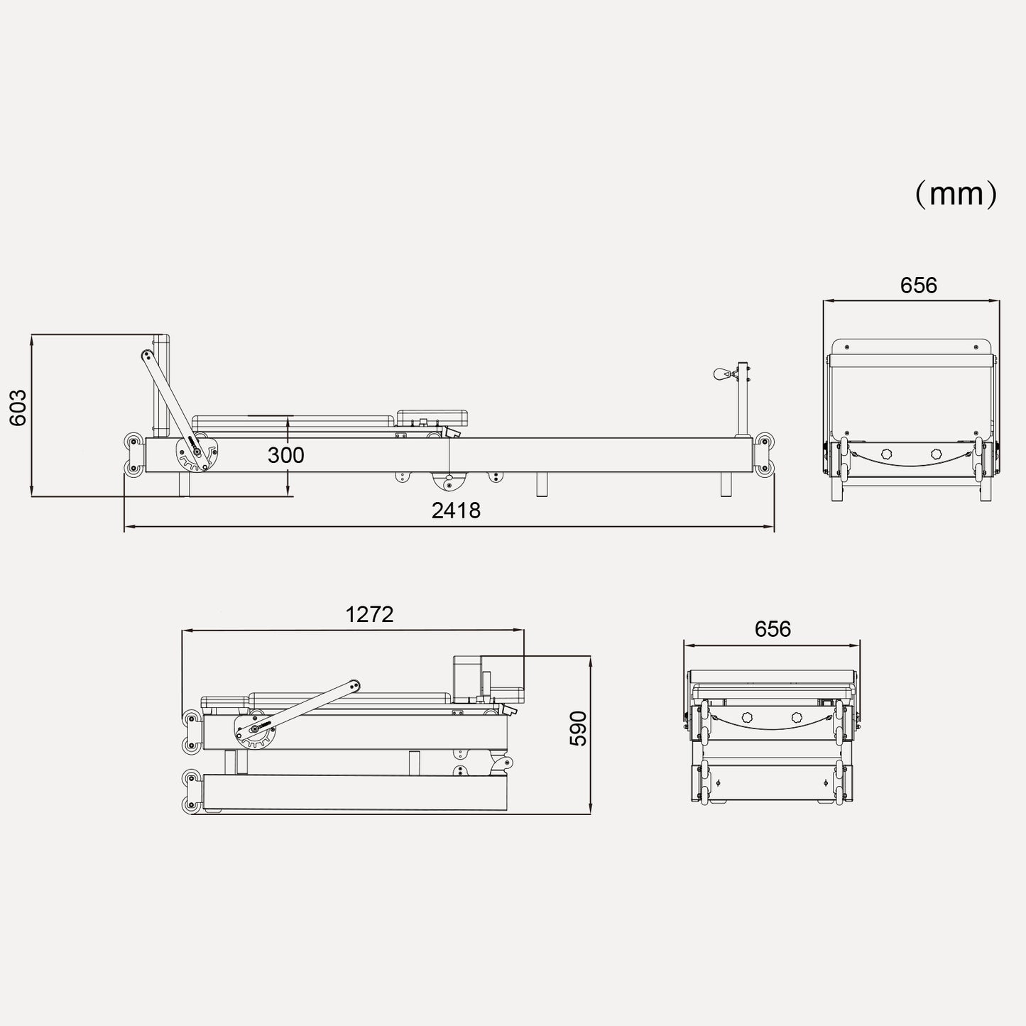 Oak Folding Reformer (White)