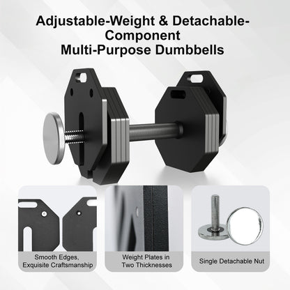 80LB Octagonal Dumbbells