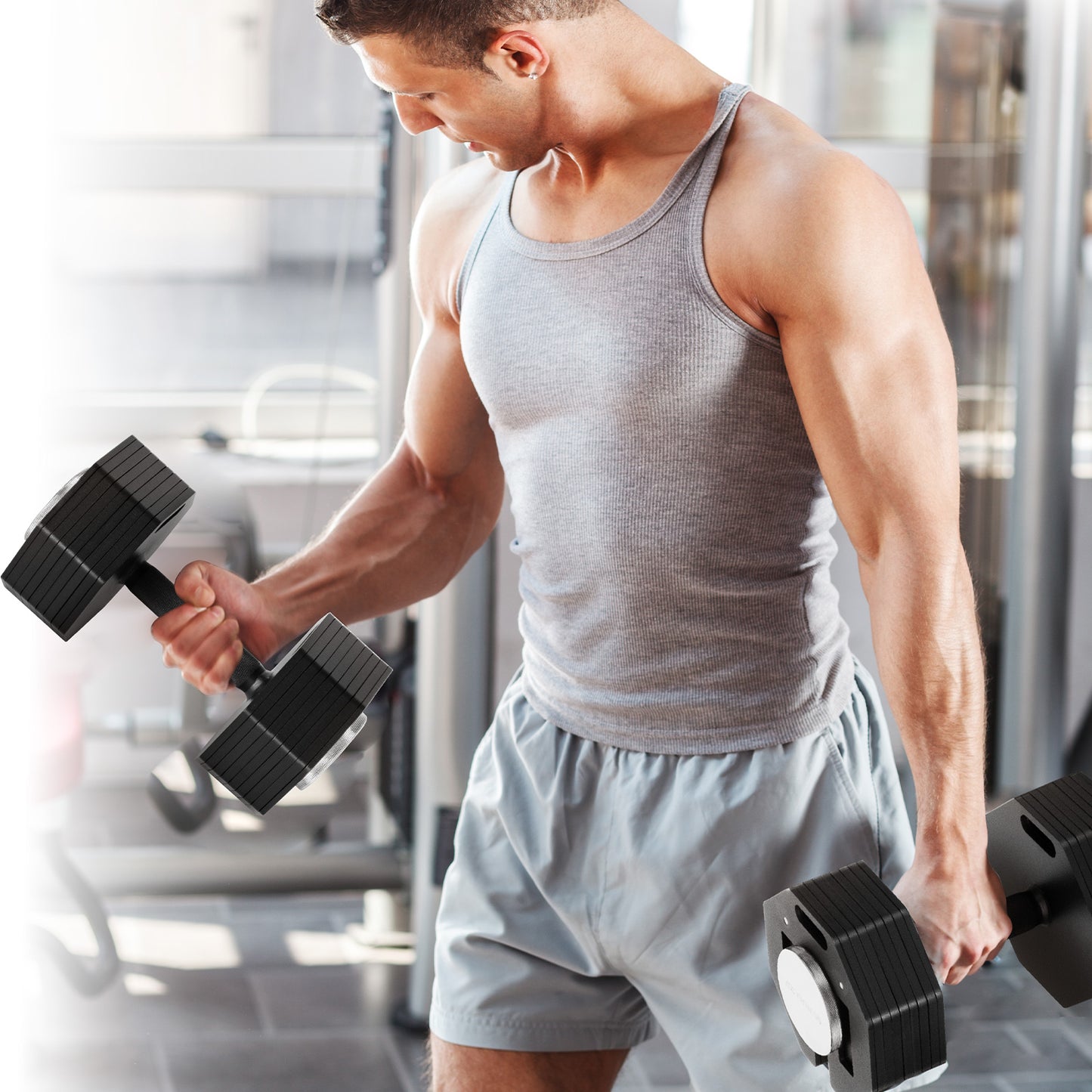 50LB Octagonal Dumbbells