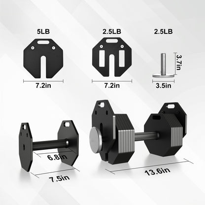 80LB Octagonal Dumbbells