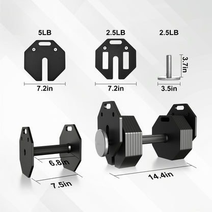 90LB Octagonal Dumbbells