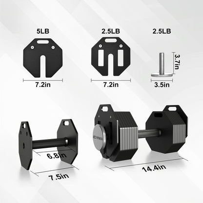 90LB Octagonal Dumbbells