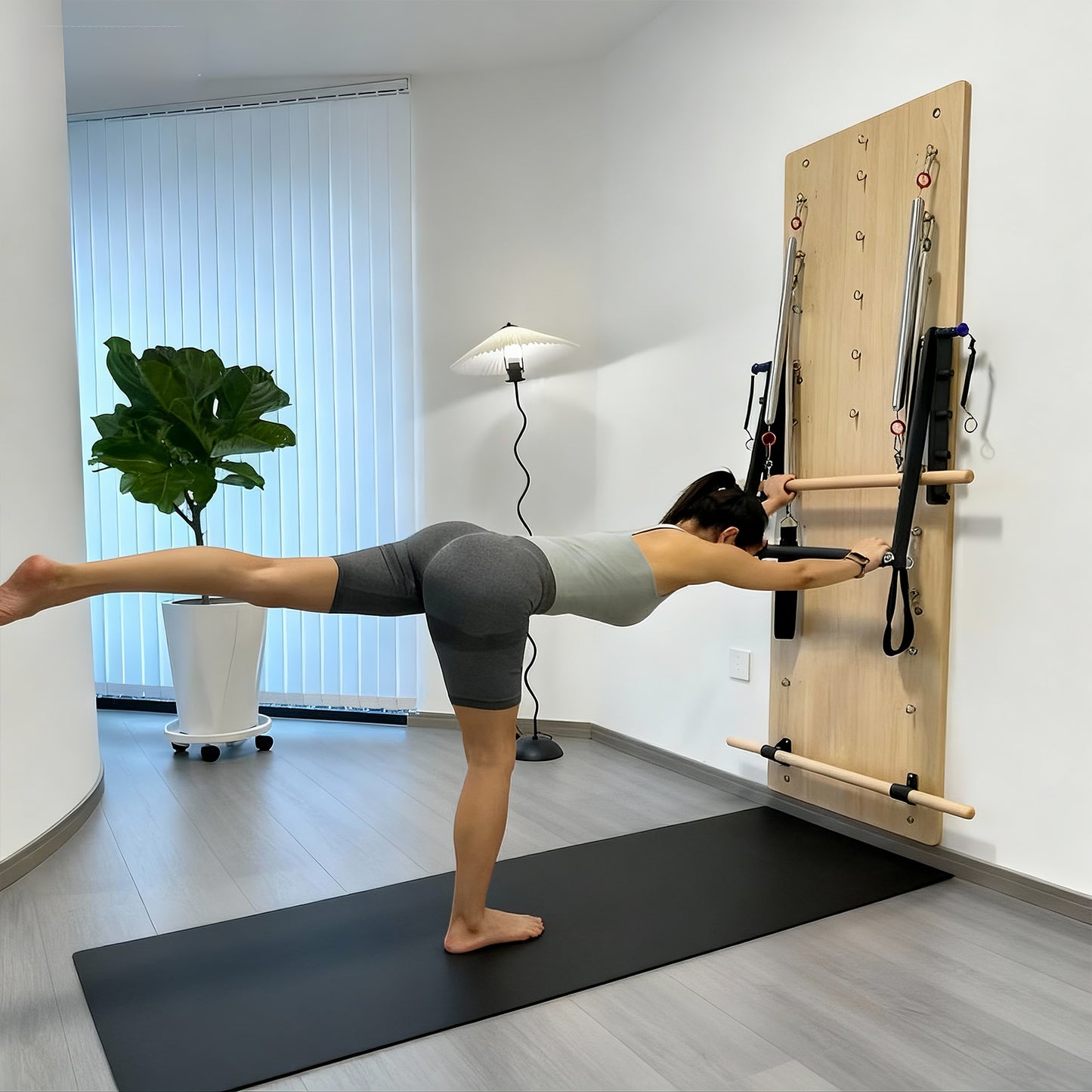 Pilates Springboard, Wall Mounted Pilates Reformer Machine